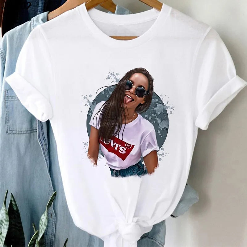 Blowing Bubble Girl Tees