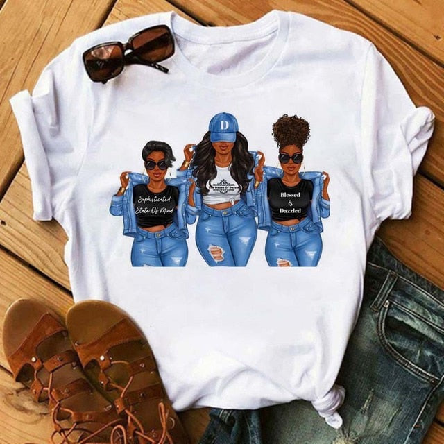 Curly Hair Girls Tees