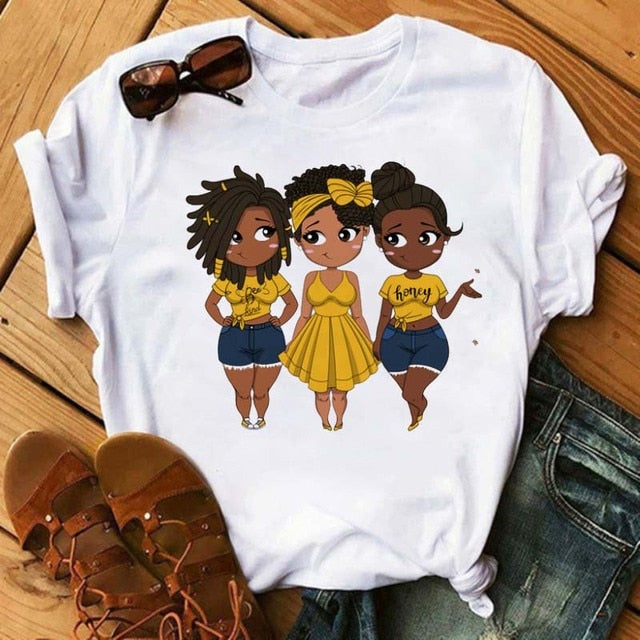 Curly Hair Girls Tees