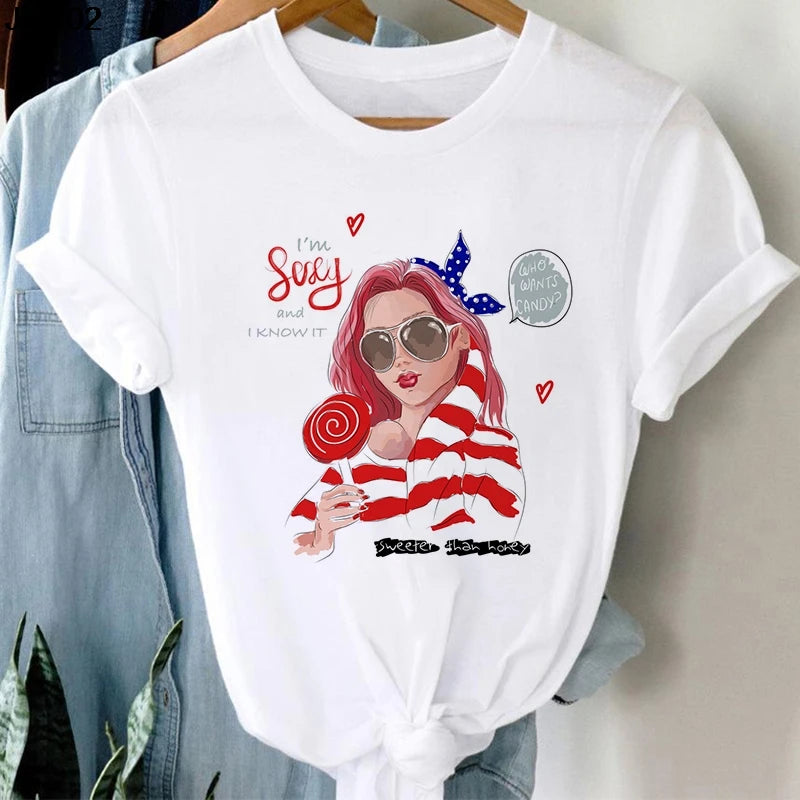 Blowing Bubble Girl Tees