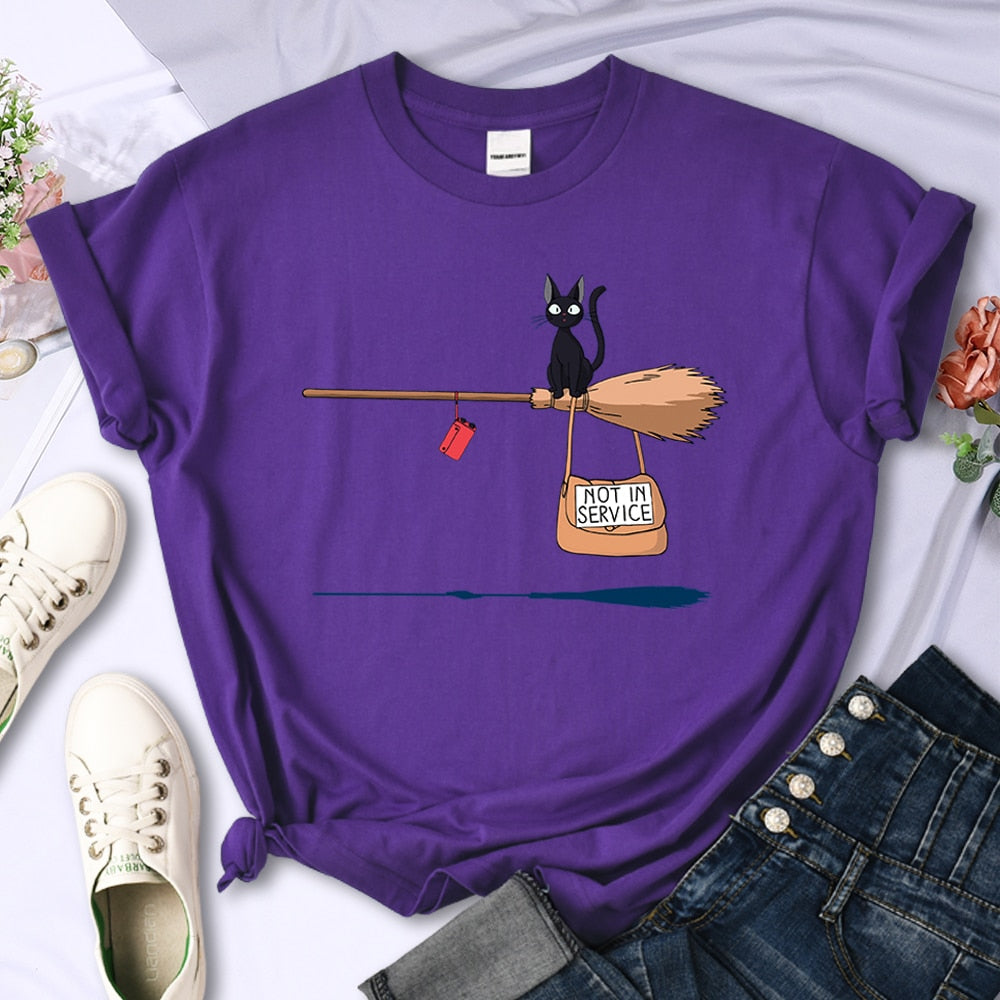 Cute Cat Not In Service T-Shirt