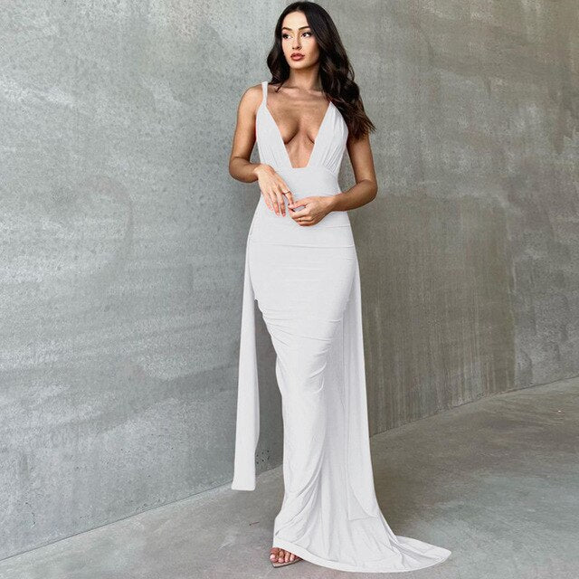 One Shoulder Backless Dress