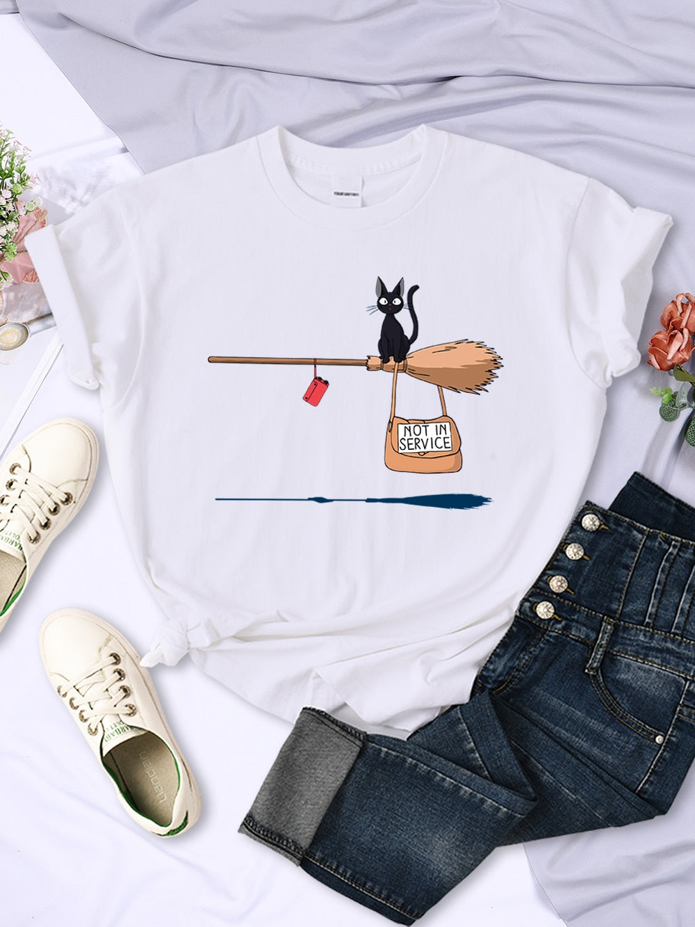Cute Cat Not In Service T-Shirt