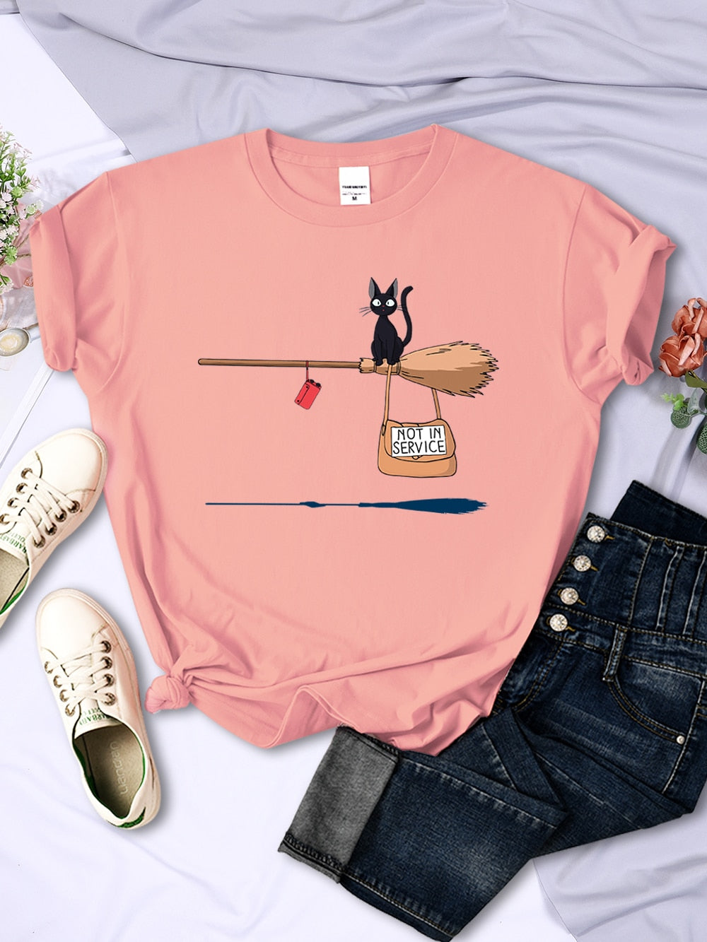 Cute Cat Not In Service T-Shirt