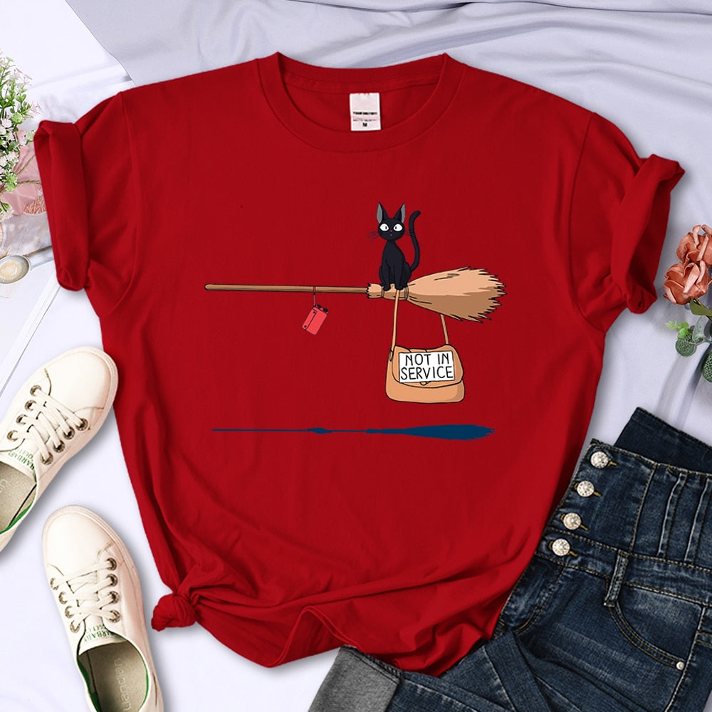 Cute Cat Not In Service T-Shirt