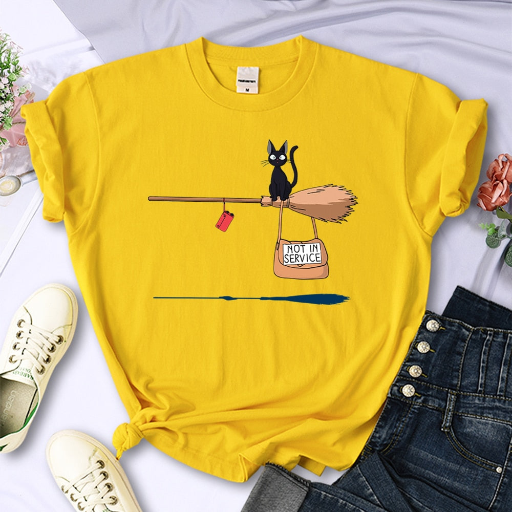 Cute Cat Not In Service T-Shirt