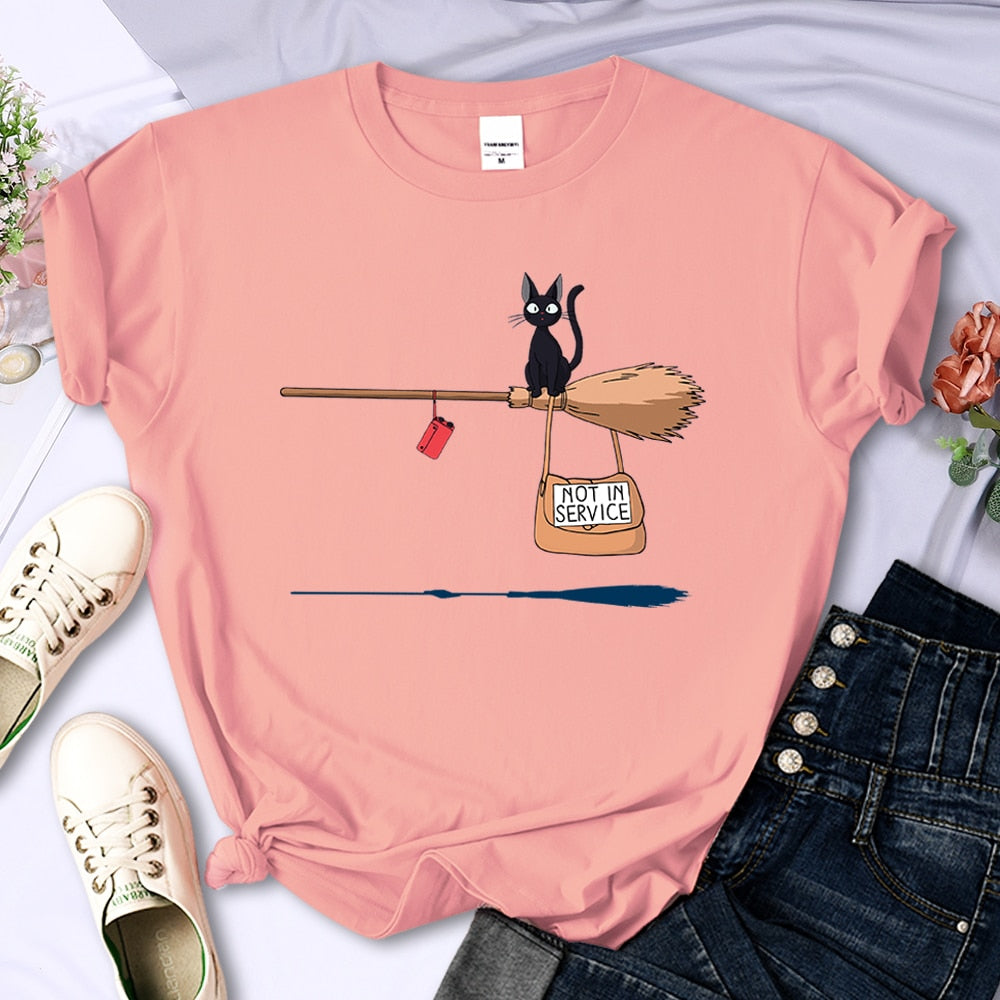 Cute Cat Not In Service T-Shirt