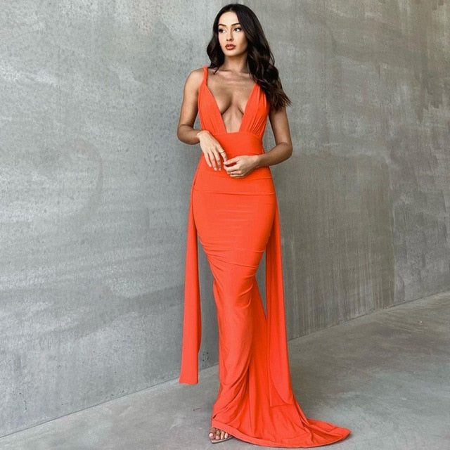 One Shoulder Backless Dress