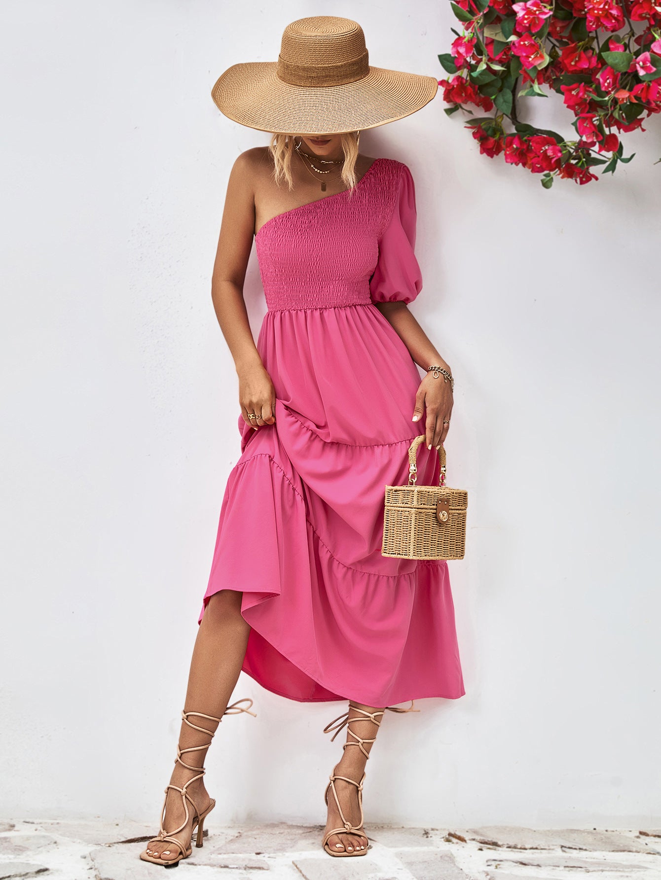 Simple Smocked Midi Dress