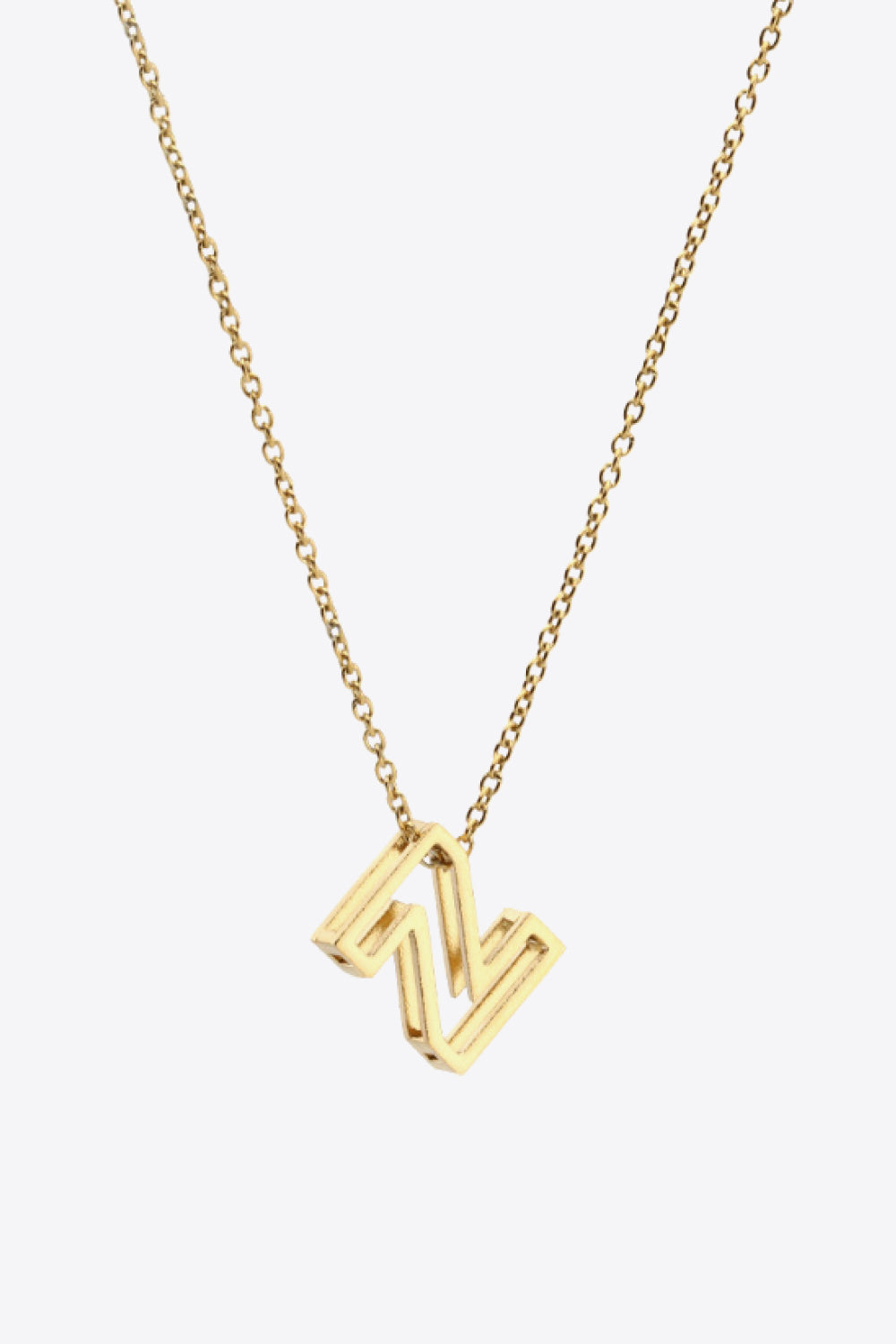 U to Z Letter Pendant Necklace