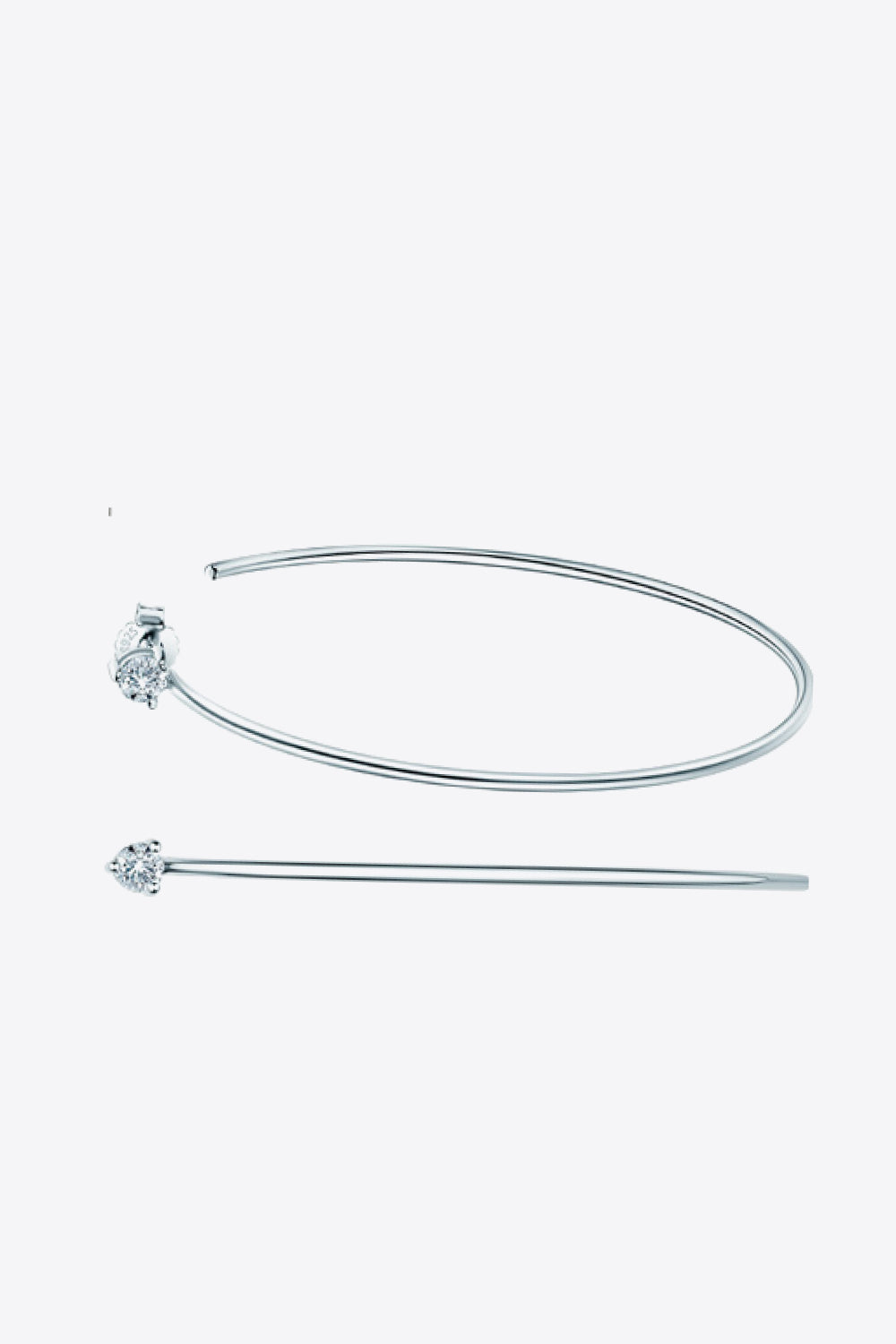 Adored Sterling Silver Moissanite Hoop Earrings