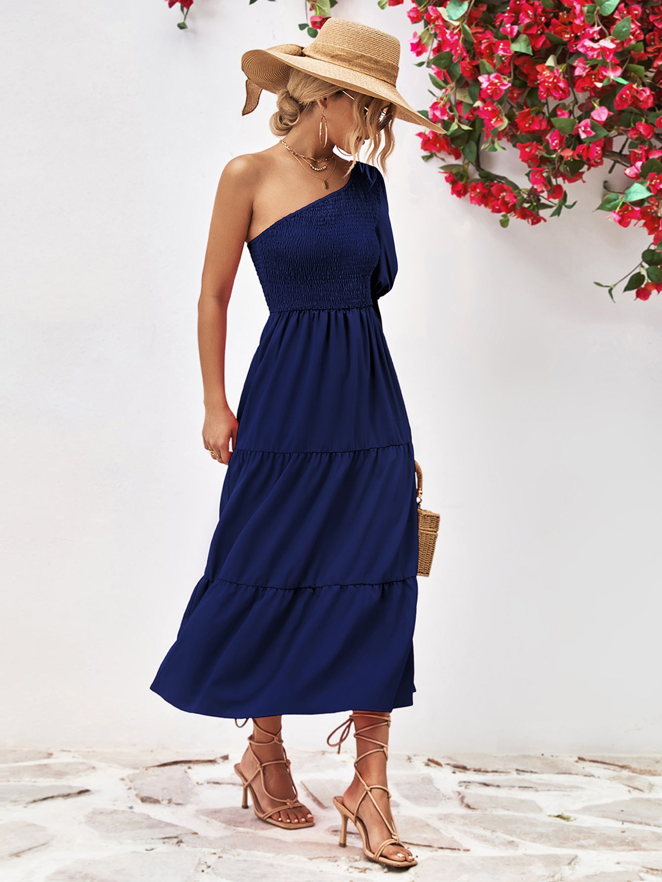 Simple Smocked Midi Dress