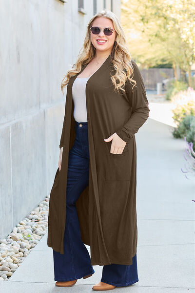 Open Front Long Sleeve Cover Up