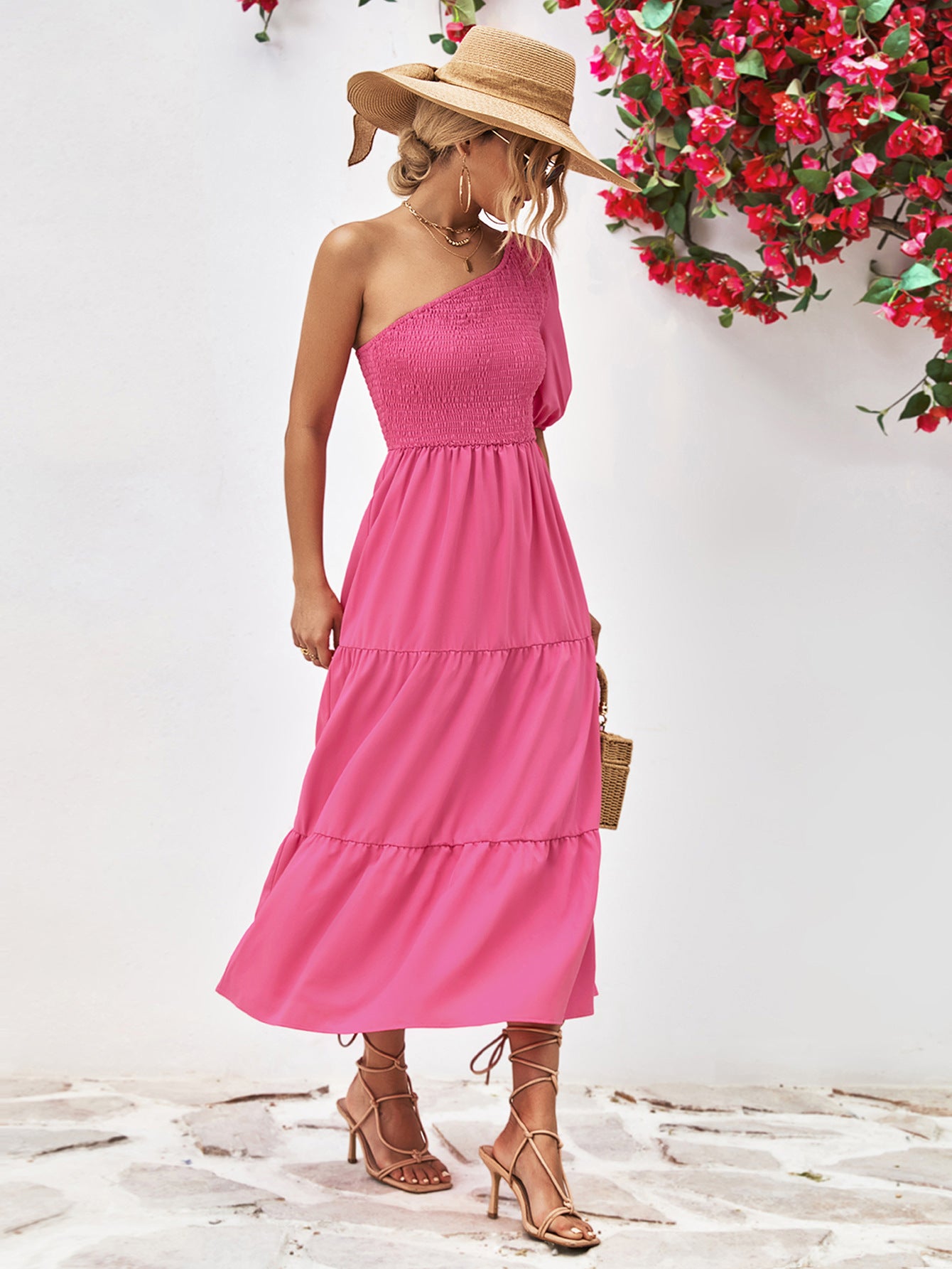 Simple Smocked Midi Dress