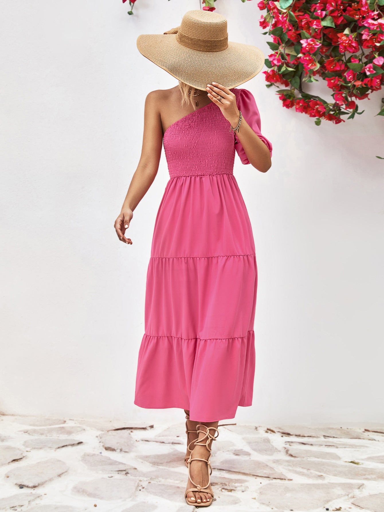 Simple Smocked Midi Dress