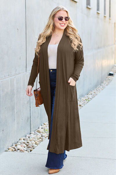 Open Front Long Sleeve Cover Up