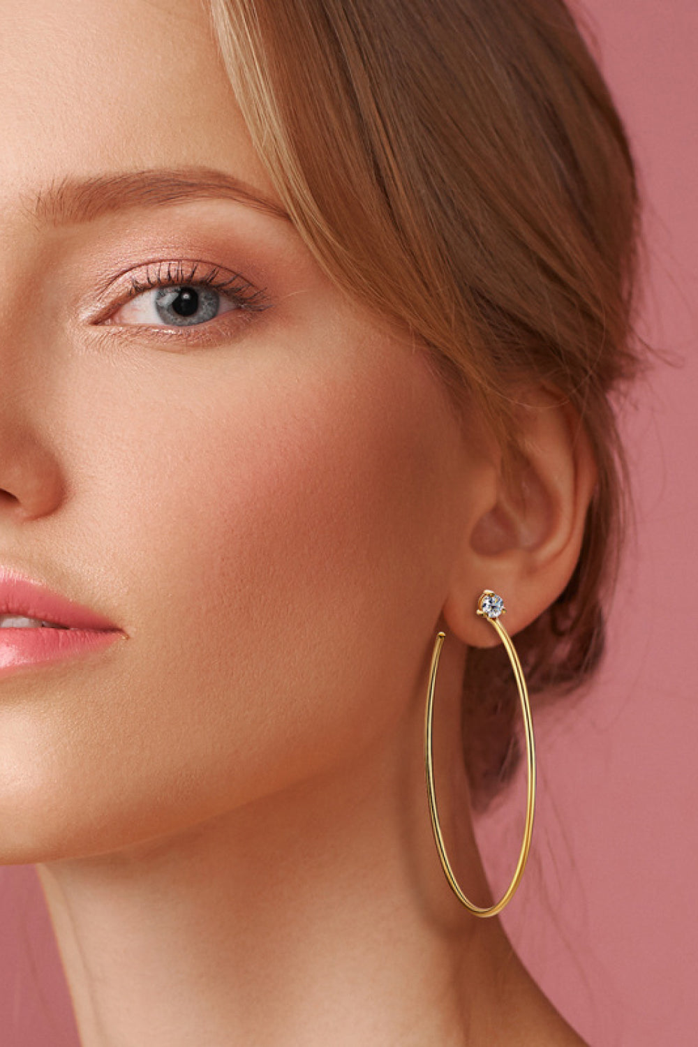 Adored Sterling Silver Moissanite Hoop Earrings