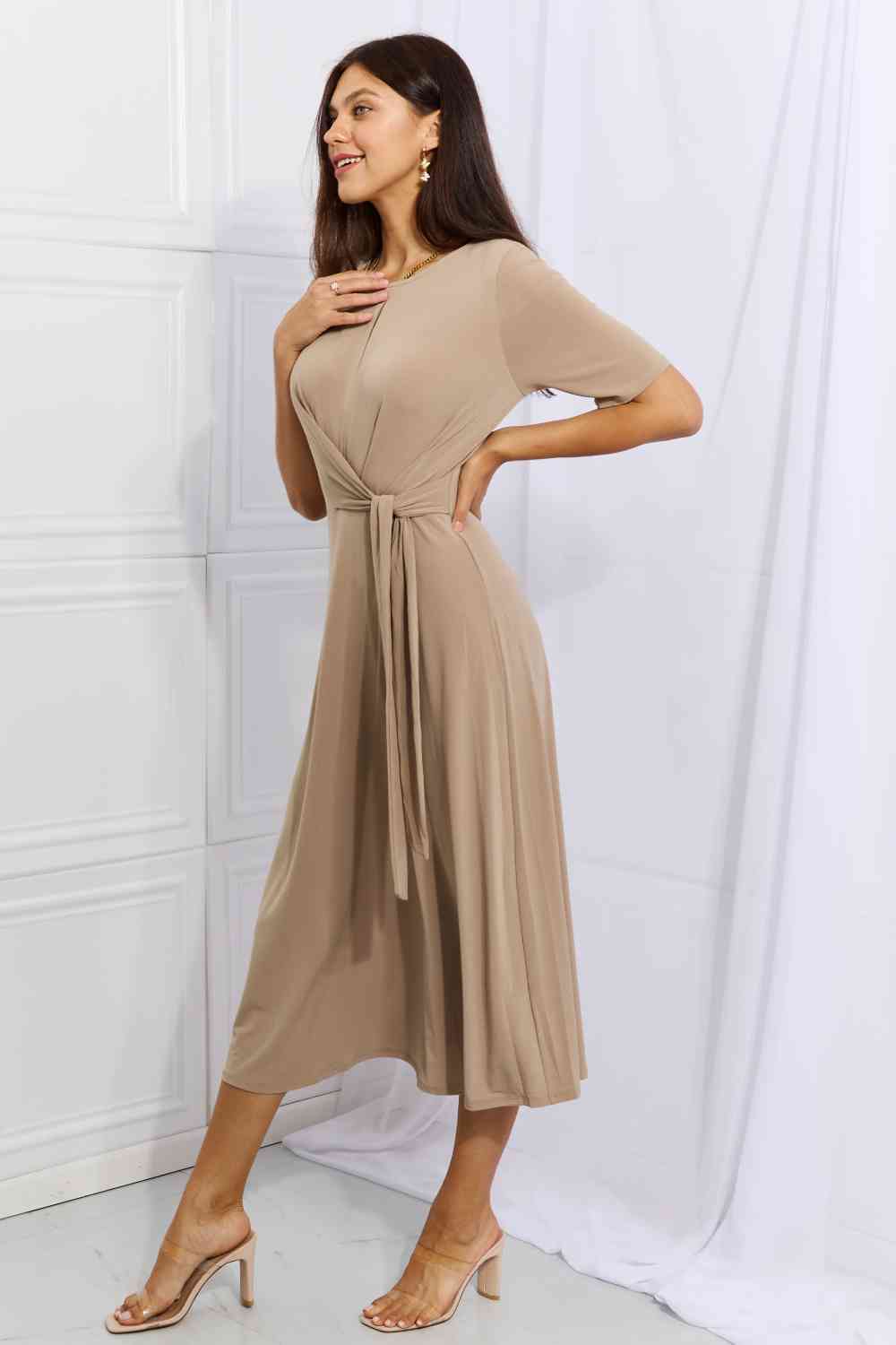 Wrap Knit Midi Dress