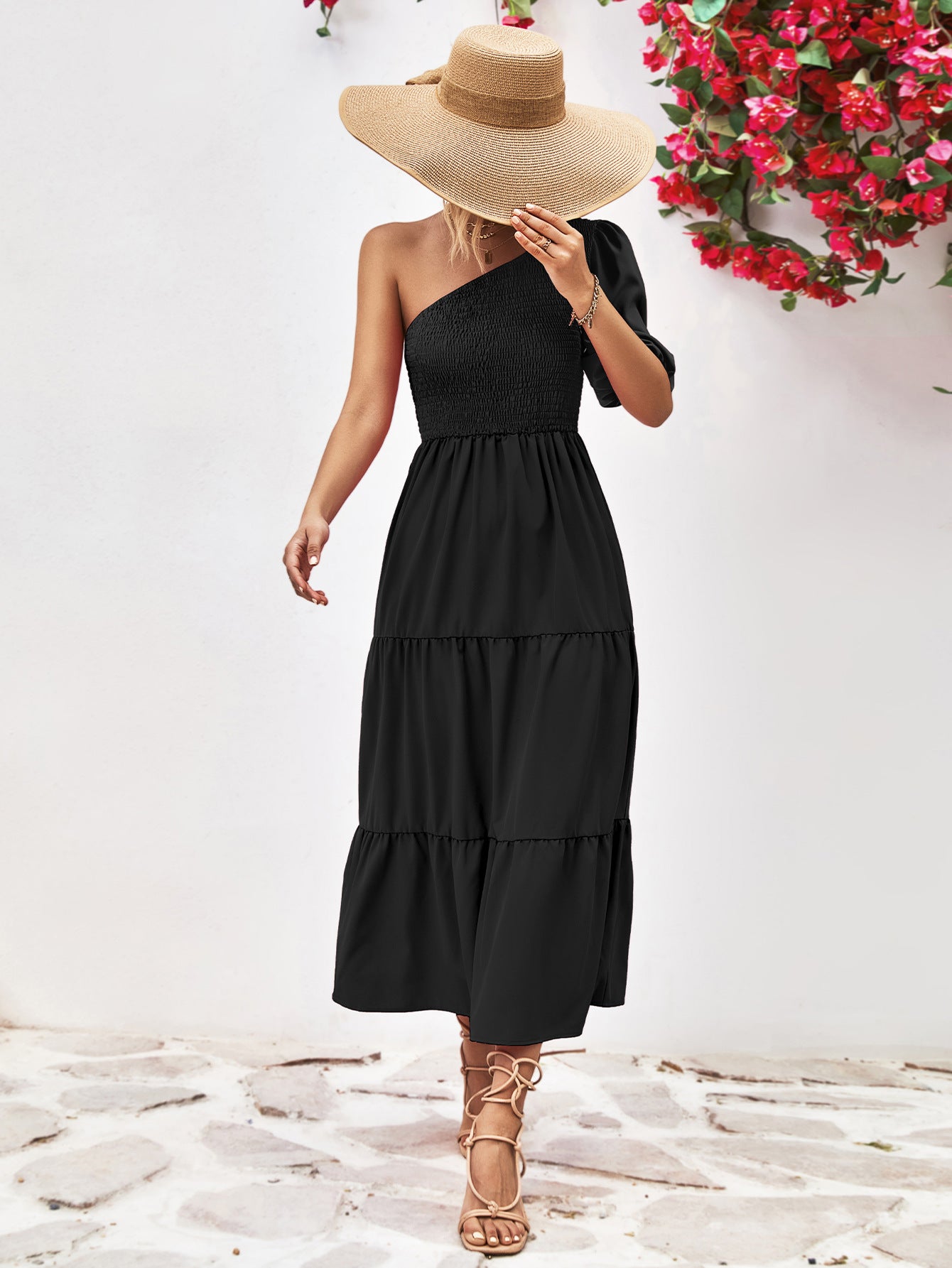 Simple Smocked Midi Dress