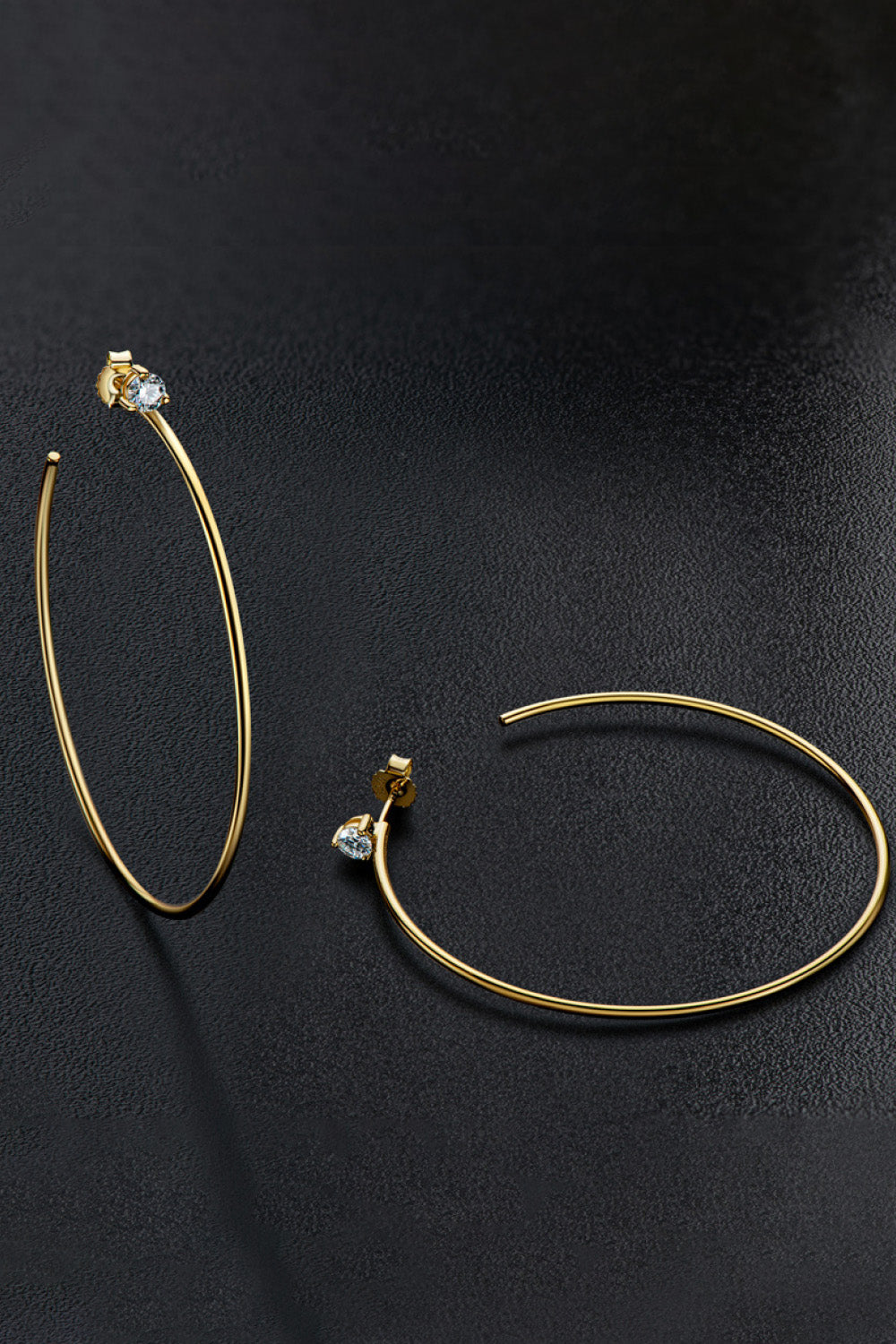 Adored Sterling Silver Moissanite Hoop Earrings