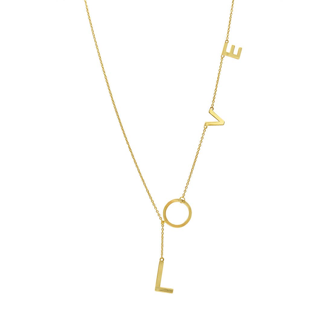 Love Lariat Necklace silver gold