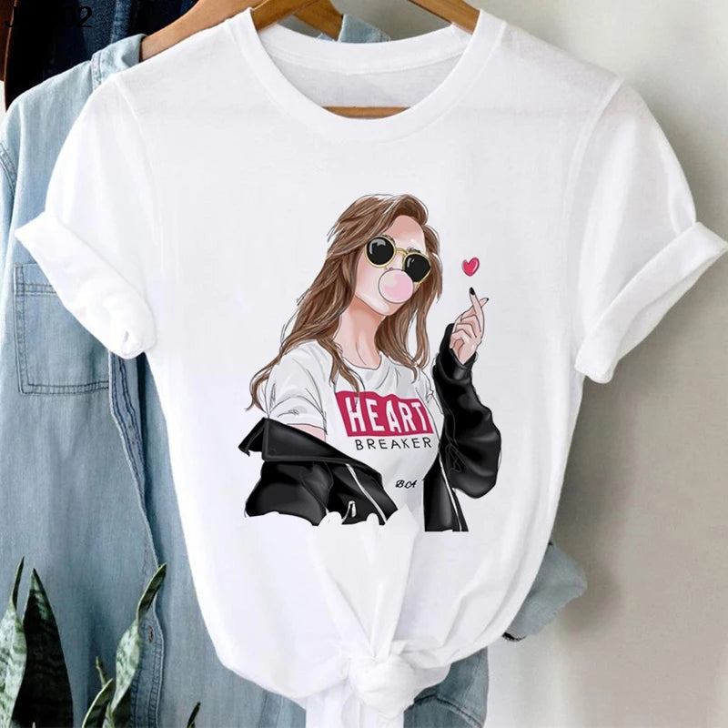 Blowing Bubble Girl Tees