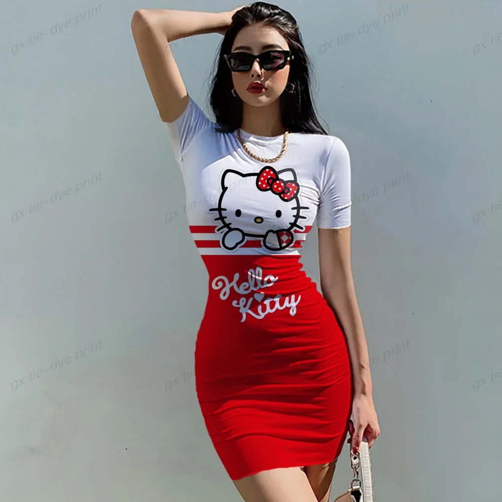 Hello Kitty Women's Summer Mini Party Dress