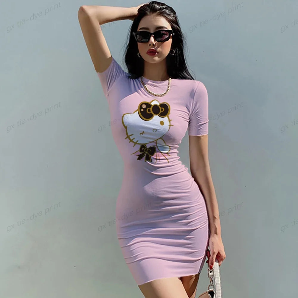 Hello Kitty Women's Summer Mini Party Dress