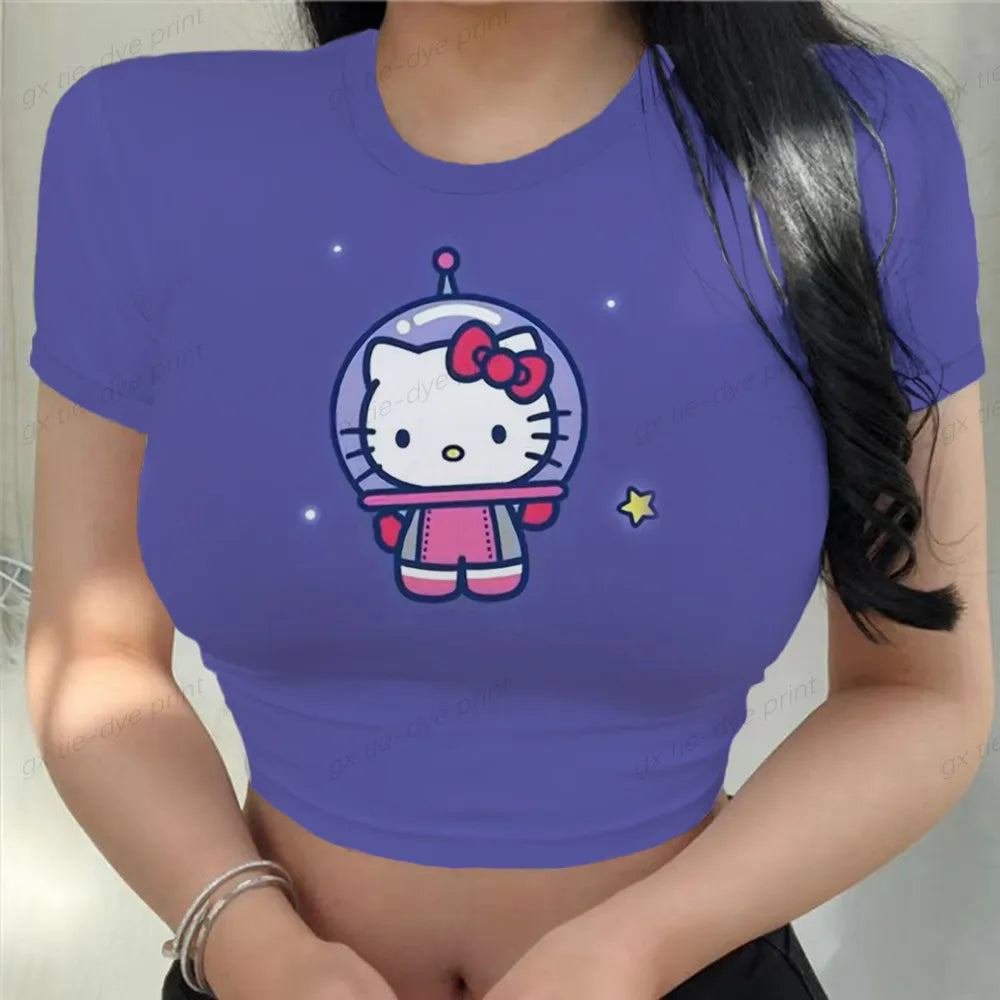 Hello Kitty  Cropped Tees