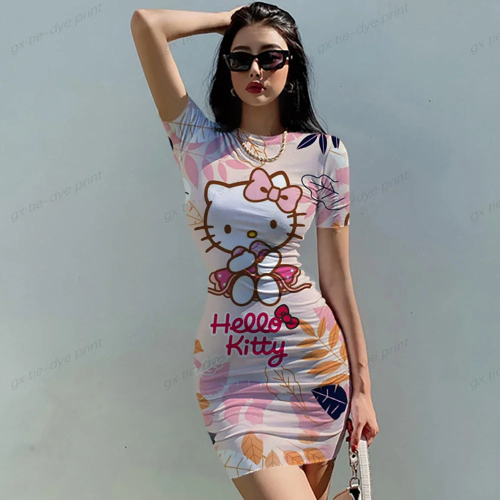 Hello Kitty Women's Summer Mini Party Dress