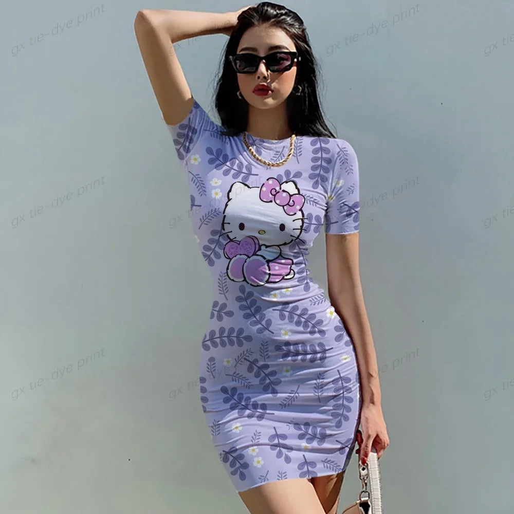 Hello Kitty Women's Summer Mini Party Dress