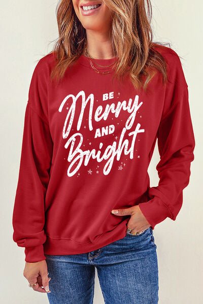 Be Merry & Bright Round Neck Sweatshirt