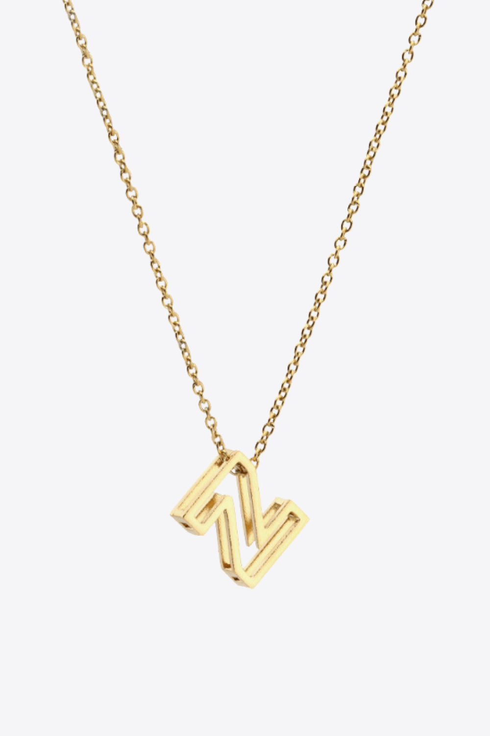 U to Z Letter Pendant Necklace